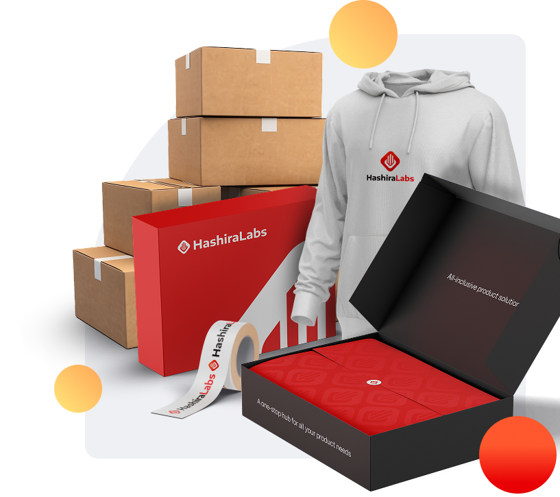HashiraLabs branded product materials